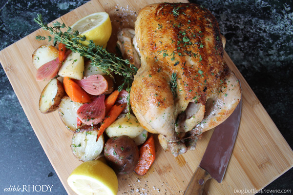 Herb-Roasted Spring Chicken Recipe and wine pairing