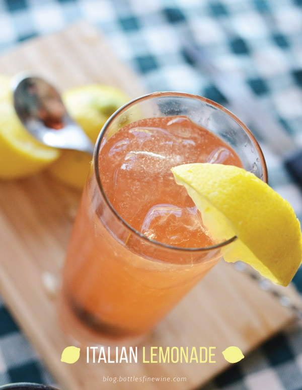 Summer cocktail recipe - Italian Lemonade with vodka, Aperol, fresh lemon juice and club soda